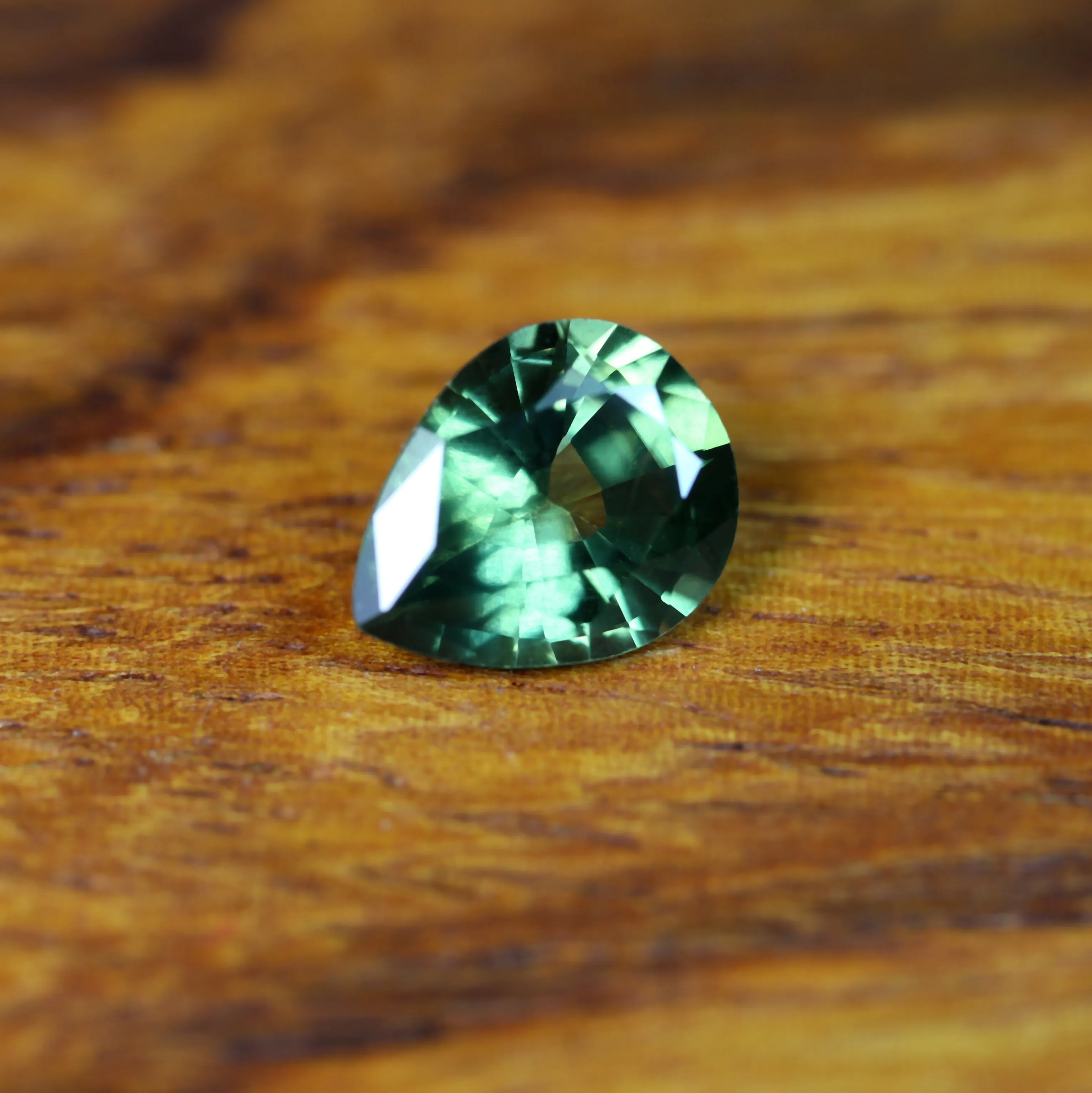 0.67ct Certified Natural Green Sapphire