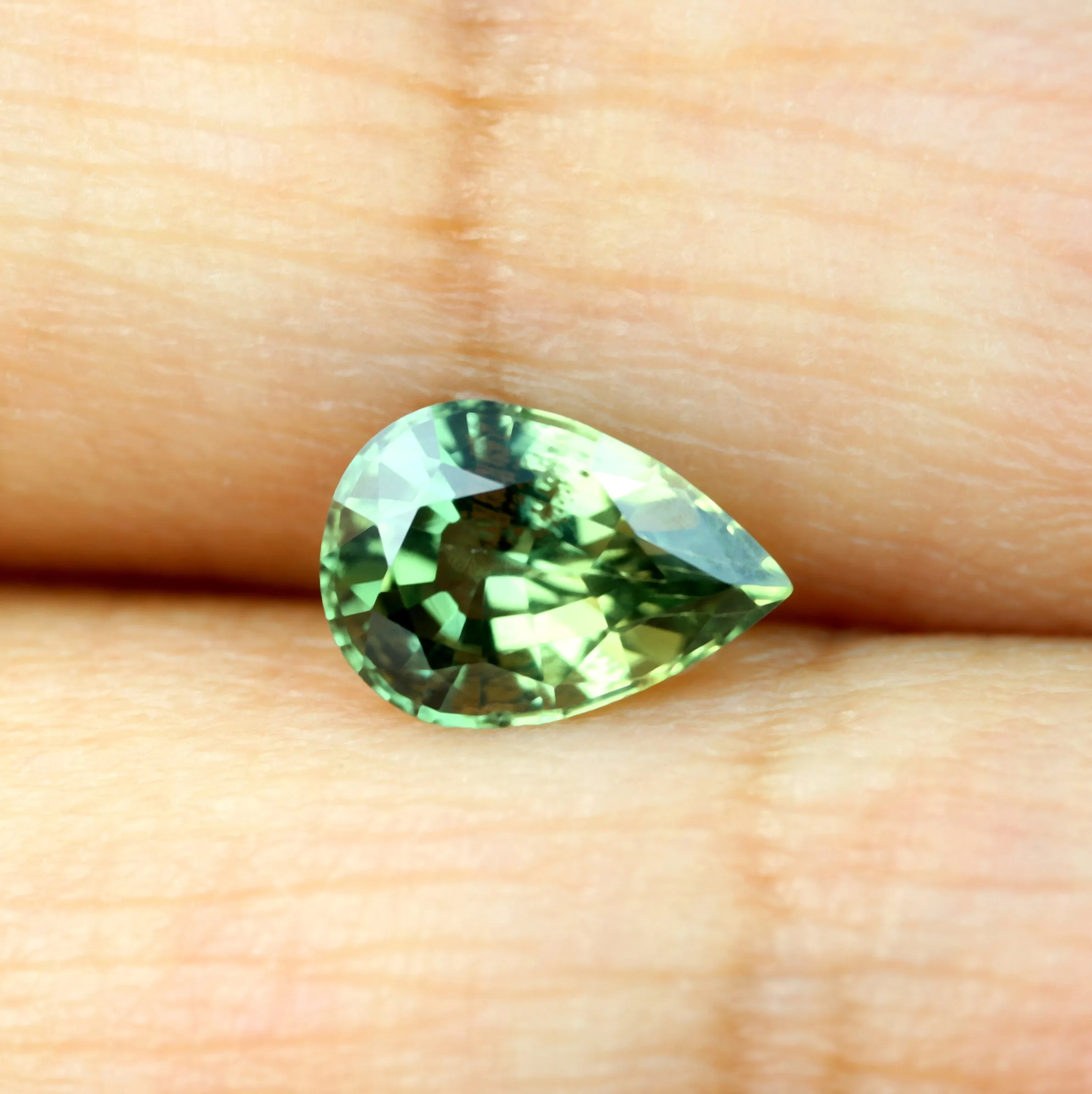 0.72ct Certified Natural Green Sapphire