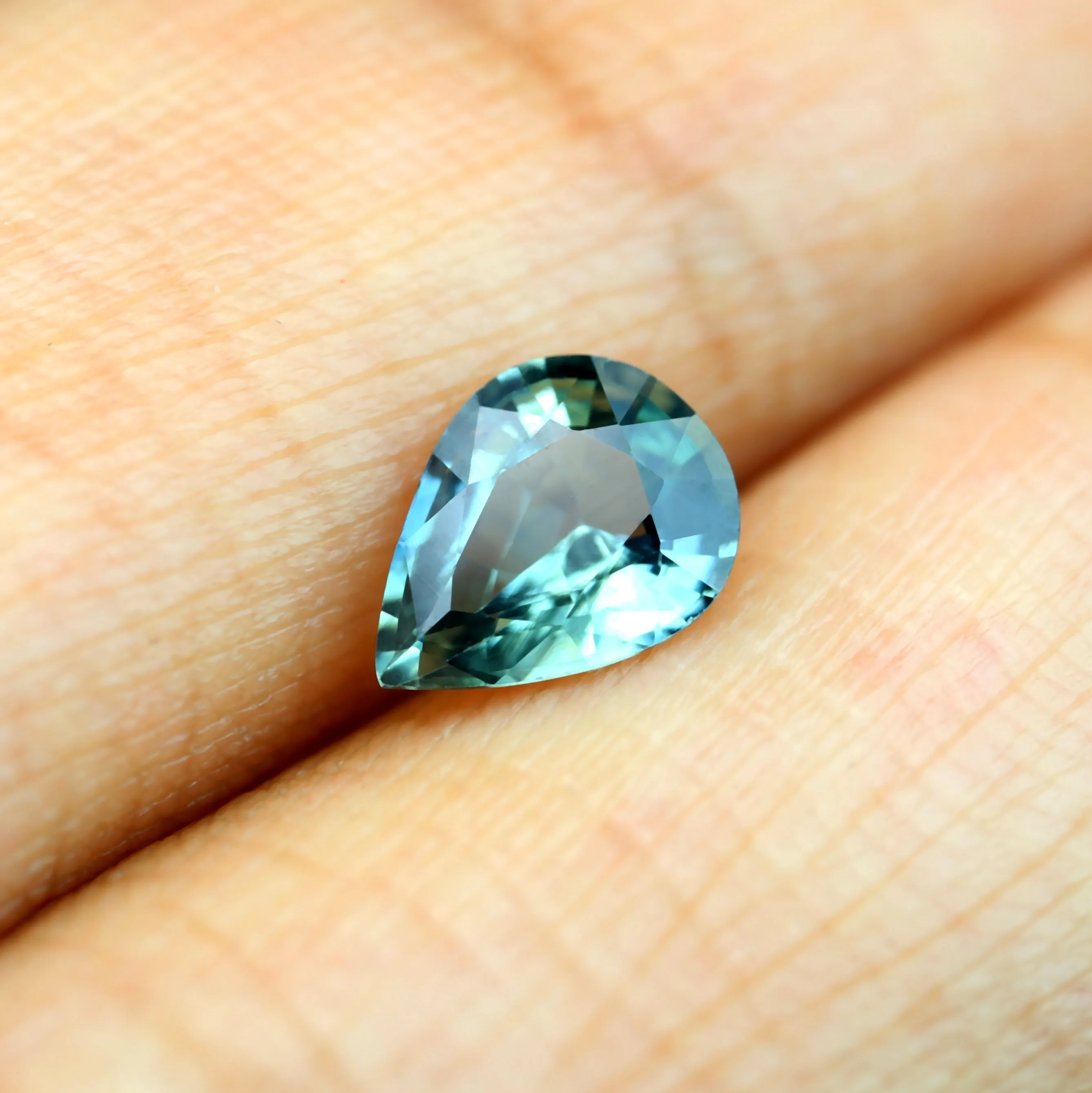 0.73ct Certified Natural Teal Sapphire