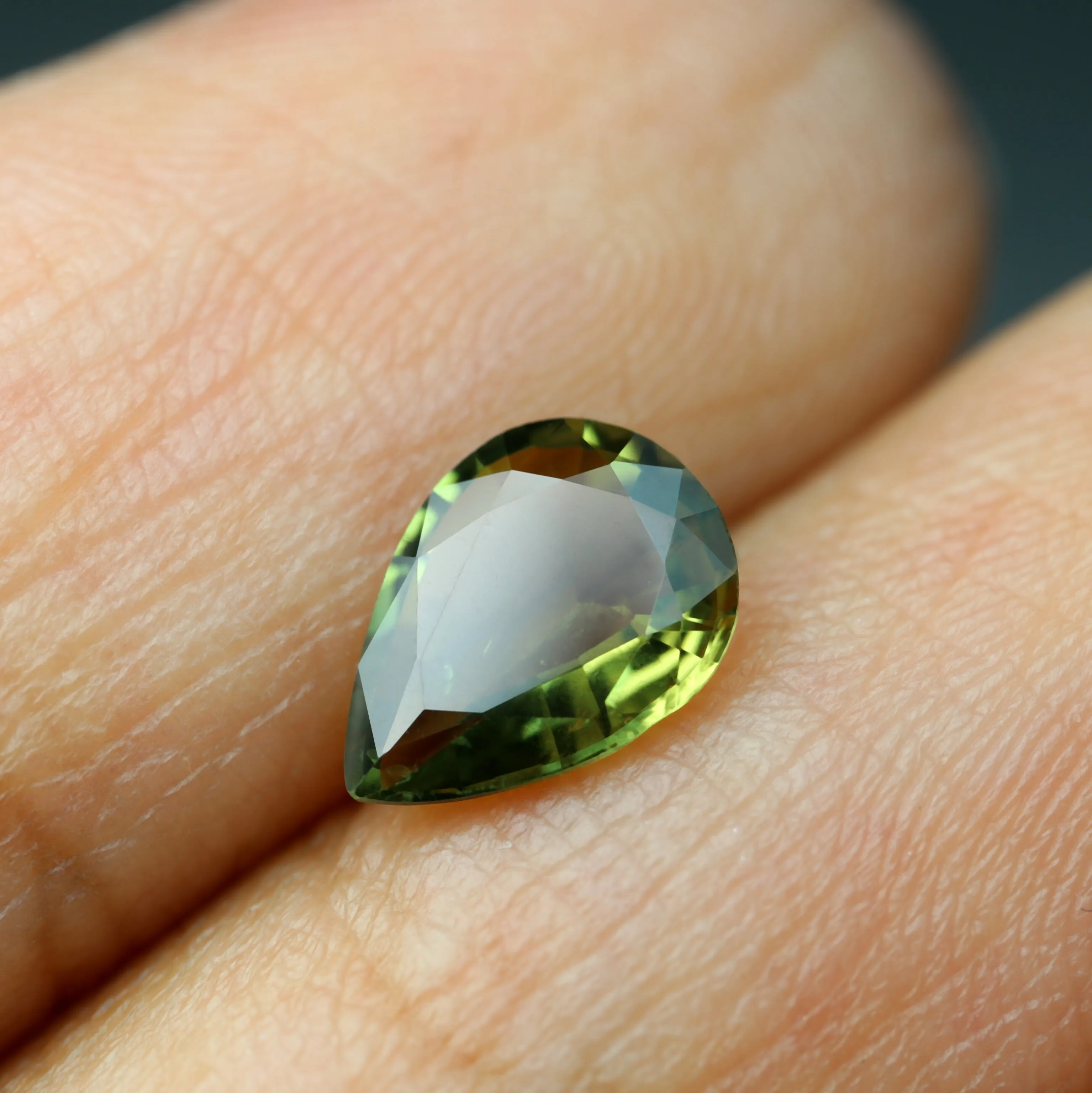 0.81ct Certified Natural Green Sapphire