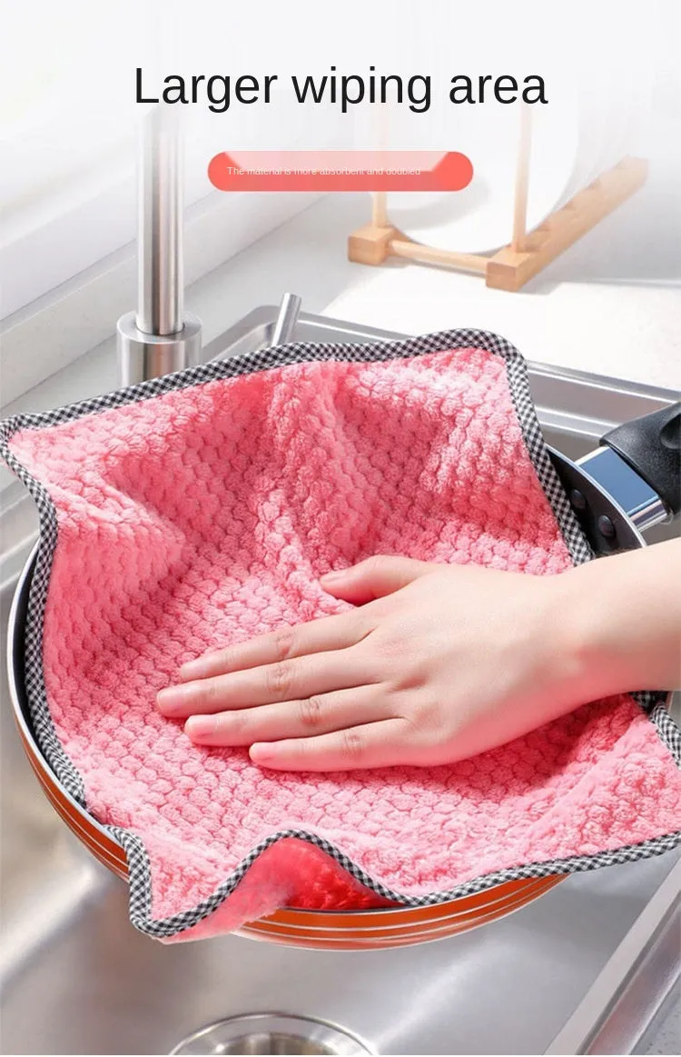1 lot (5pcs)Kitchen daily dish towel absorbent scouring pad-Jennyhome