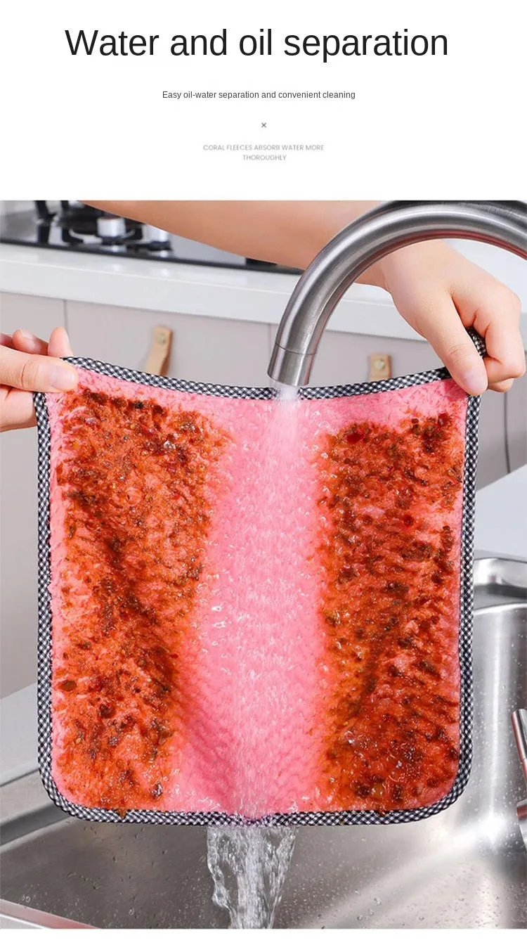 1 lot (5pcs)Kitchen daily dish towel absorbent scouring pad-Jennyhome