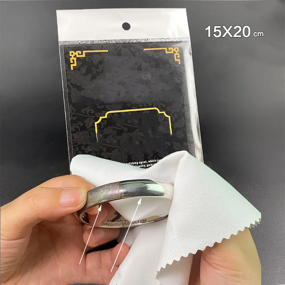 10-Pack Jewelry Cleaning Polishing Cloth Instant Shine Protects Gold Silver Brass