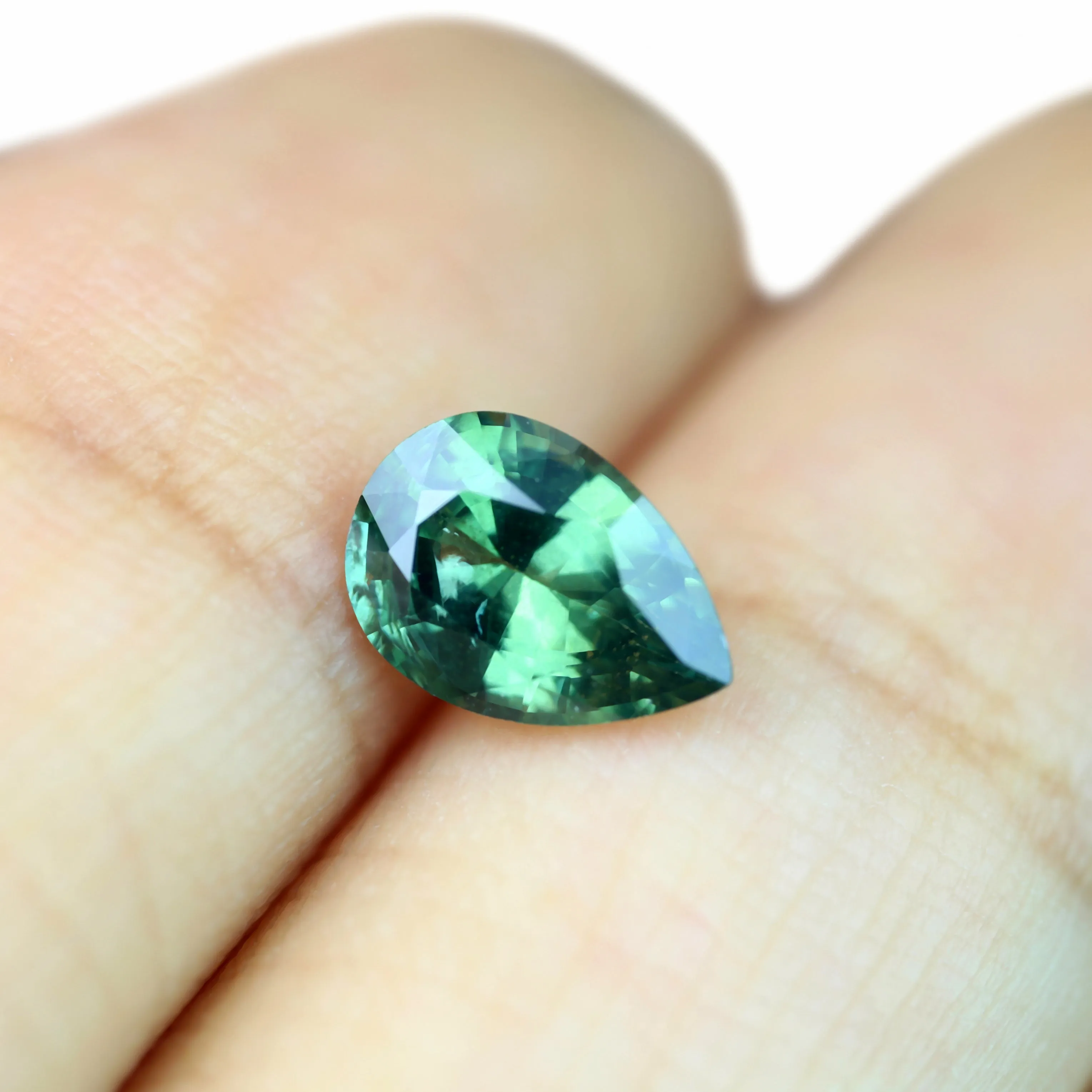 1.00ct Certified Natural Green Sapphire