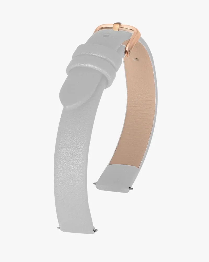 10mm Grey Rosegold Leather Strap