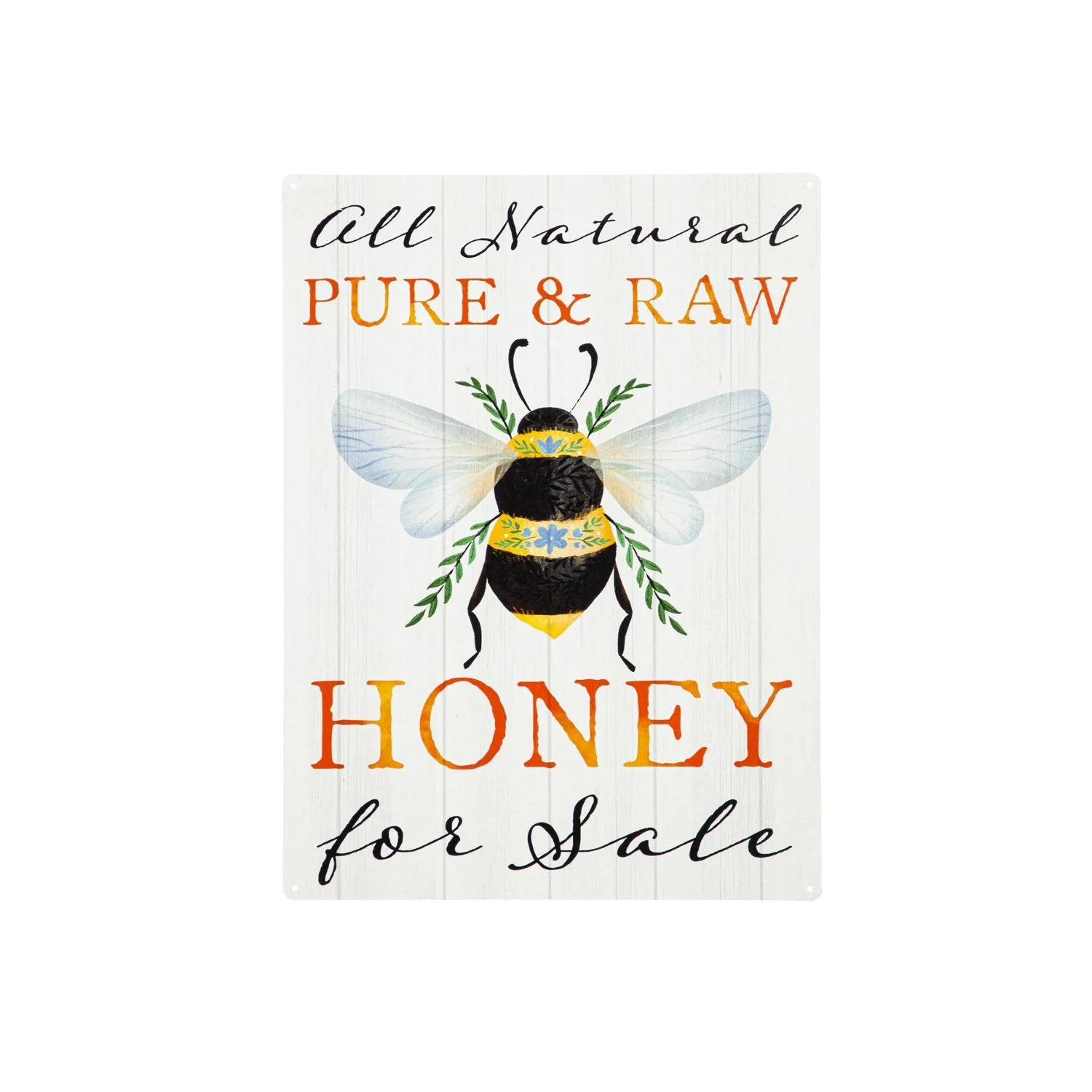 11.5"L x 15.5"H Metal USA Wall Décor, Pure and Raw Honey,6m9222