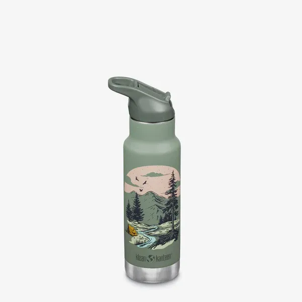12 oz Kid's Insulated Bottle w. Flip Seal Sport Cap and Straw