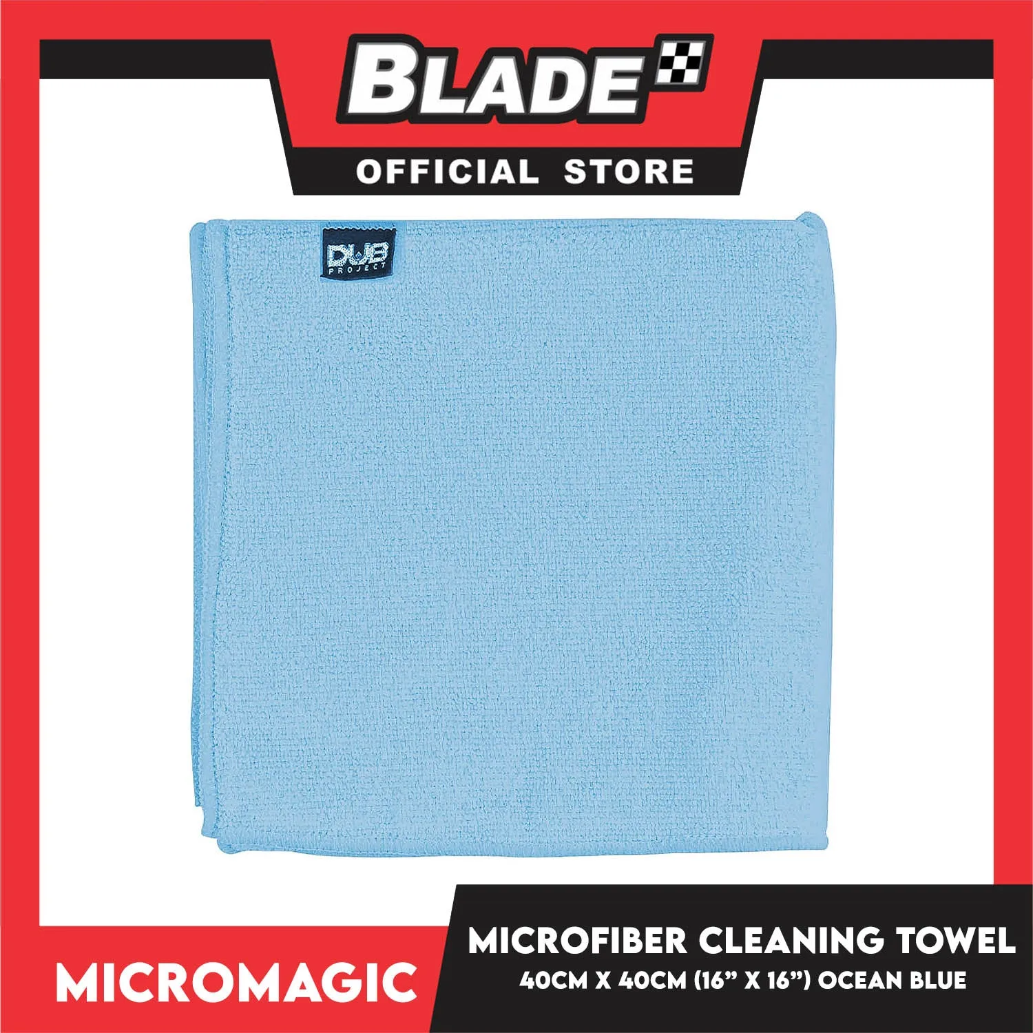 12pcs Micromagic MicroFiber Cleaning Towel 40cm x 40cm (Ocean Blue) Scratch-Free, Washable