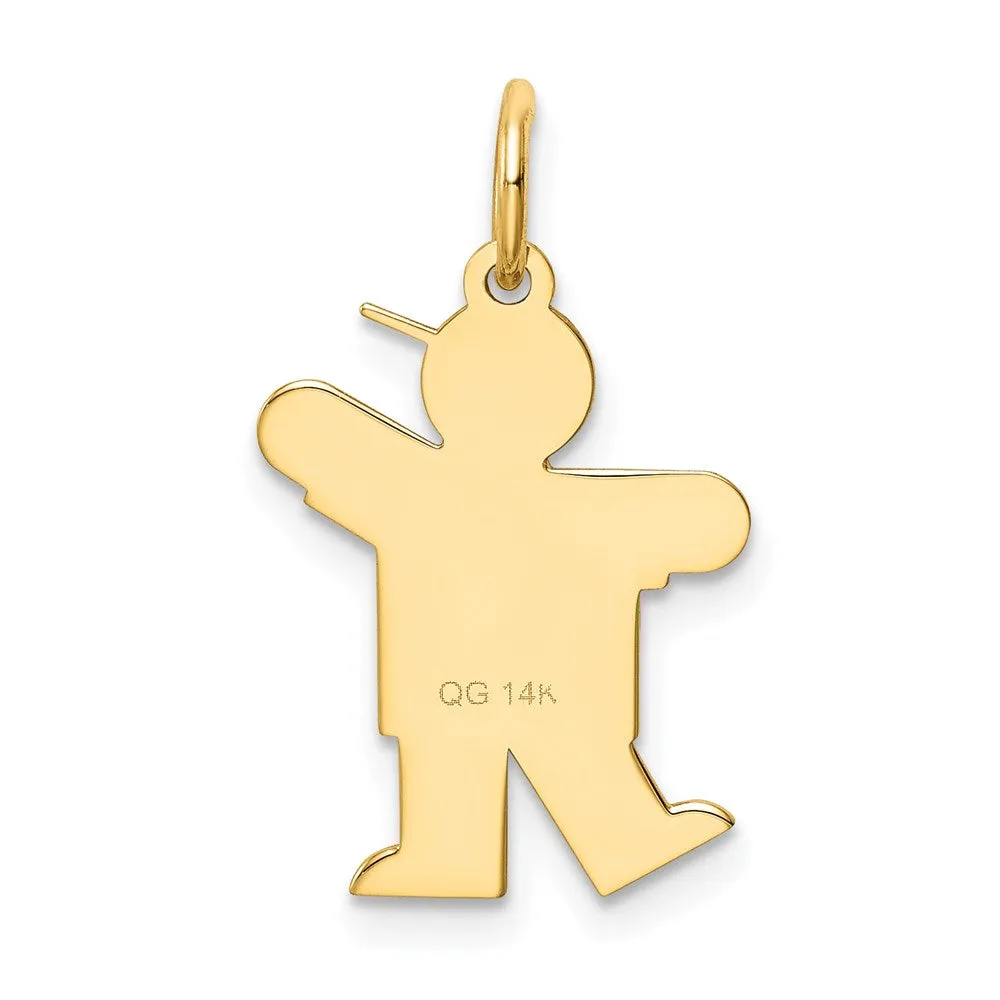 14k Yellow Gold Kid Charm