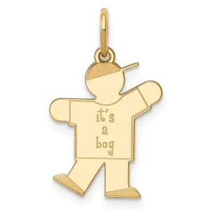 14k Yellow Gold Kid Charm