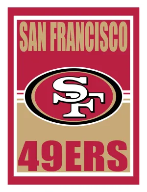 15.5"L x 11.5"H Medium Metal Wall Sign, San Francisco 49ers,6m3826usm