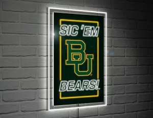 22"H x 14"L NeoLite Wall Décor, Rectangle, Baylor University,8led925nlrt
