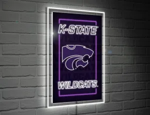 22"H x 14"L NeoLite Wall Décor, Rectangle, Kansas State University,8led943nlrt