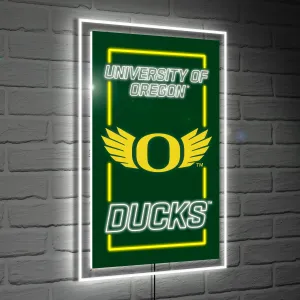 22"H x 14"L NeoLite Wall Decor, Rectangle, University of Oregon,8led986nlrt