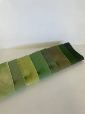 $3 Hand-Dyed Wool Swatch - Shades of Green