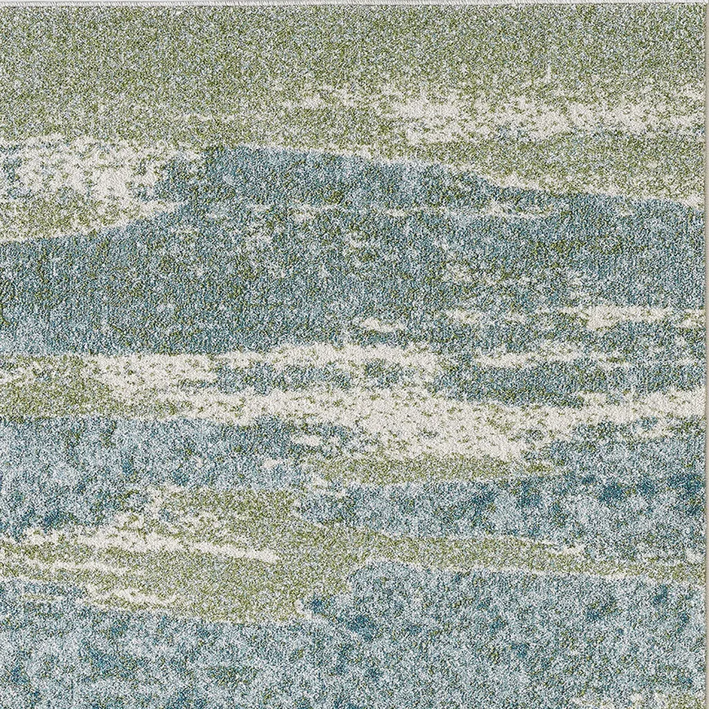 3’ x 5’ Blue Sage Impressionistic Ocean Area Rug