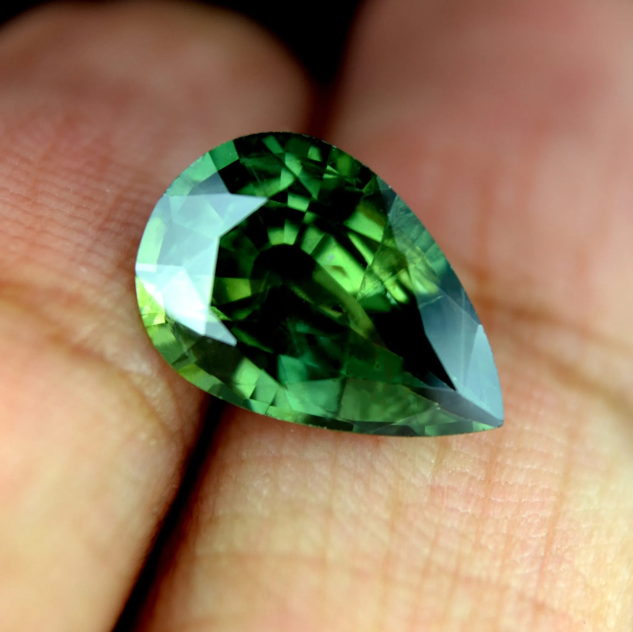 3.89ct Certified Natural Green Sapphire