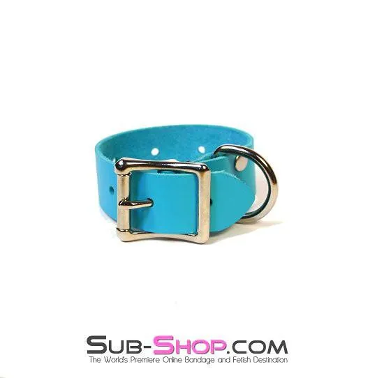 5702A-SIS      Buckling Sissy Boi Bondage Straps, Diamond Blue Leather - Feminization BDSM Mistress 5 Sizes!