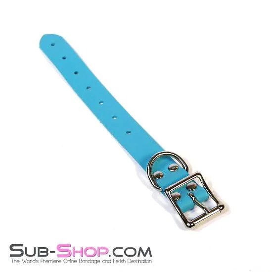 5702A-SIS      Buckling Sissy Boi Bondage Straps, Diamond Blue Leather - Feminization BDSM Mistress 5 Sizes!