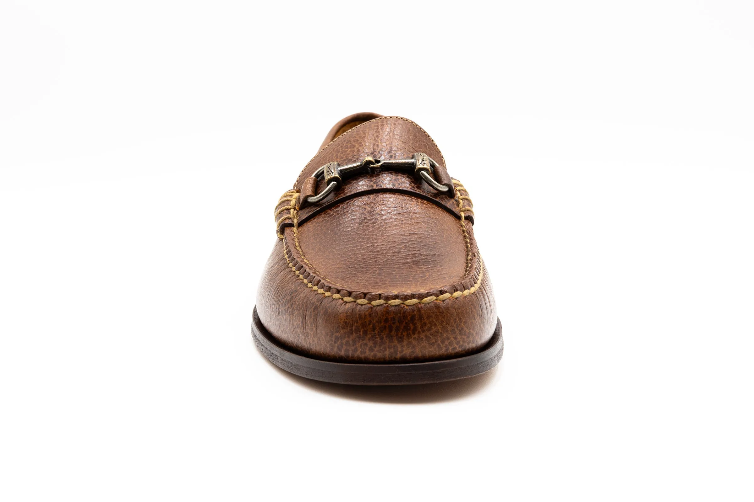 All American Horse Bit Loafers in Pebble Grain Water Buffalo Leather