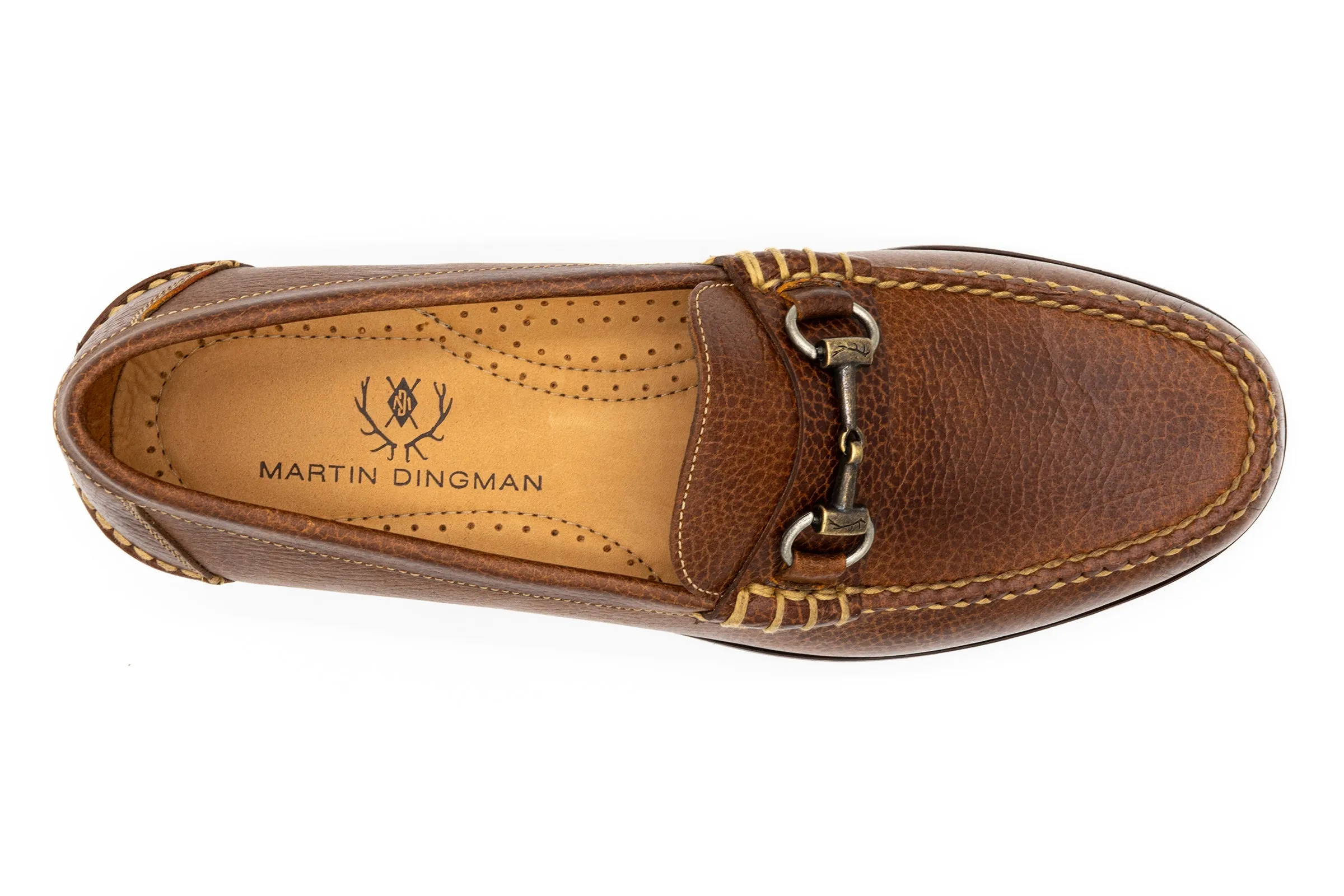 All American Horse Bit Loafers in Pebble Grain Water Buffalo Leather