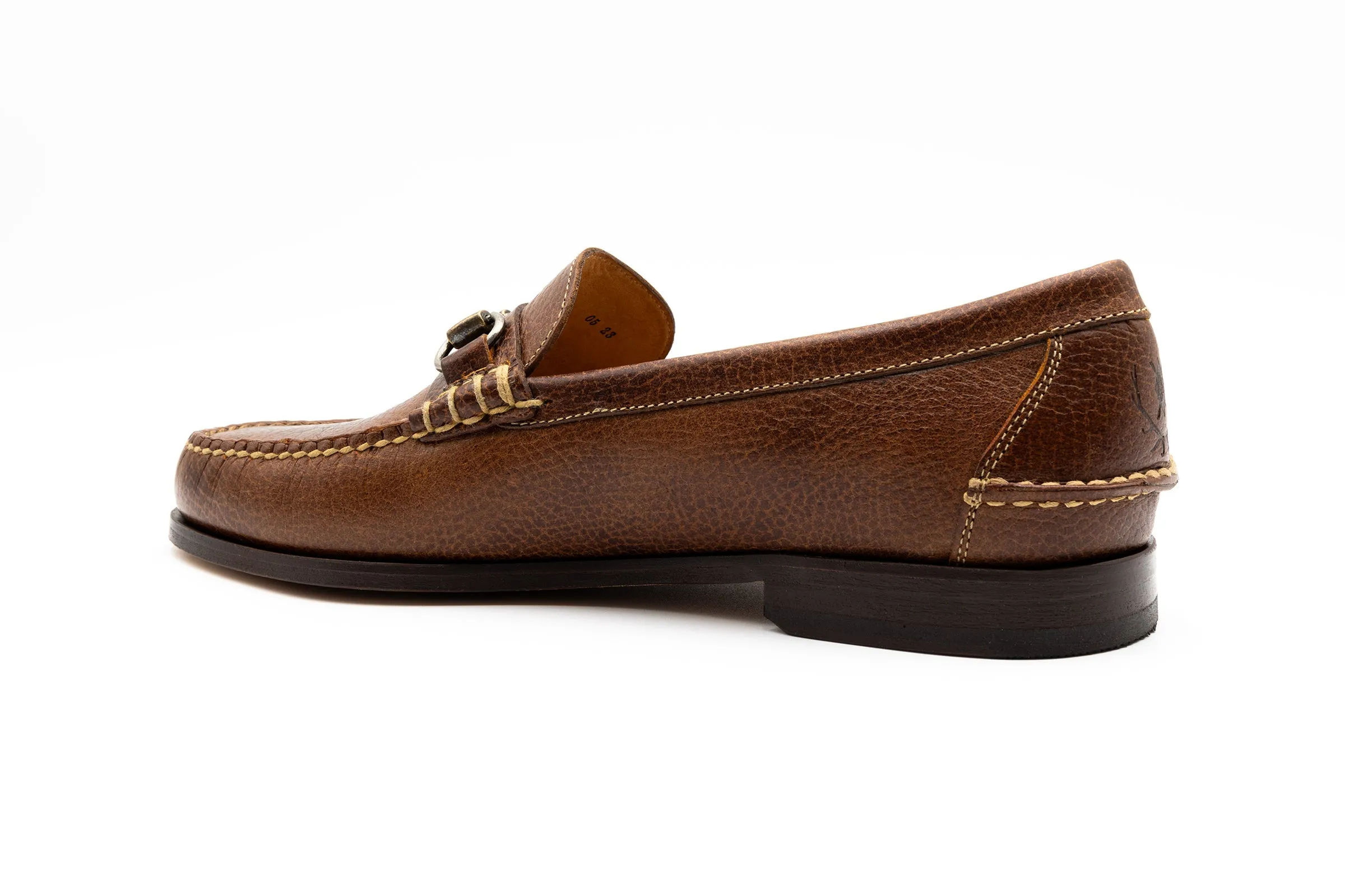 All American Horse Bit Loafers in Pebble Grain Water Buffalo Leather