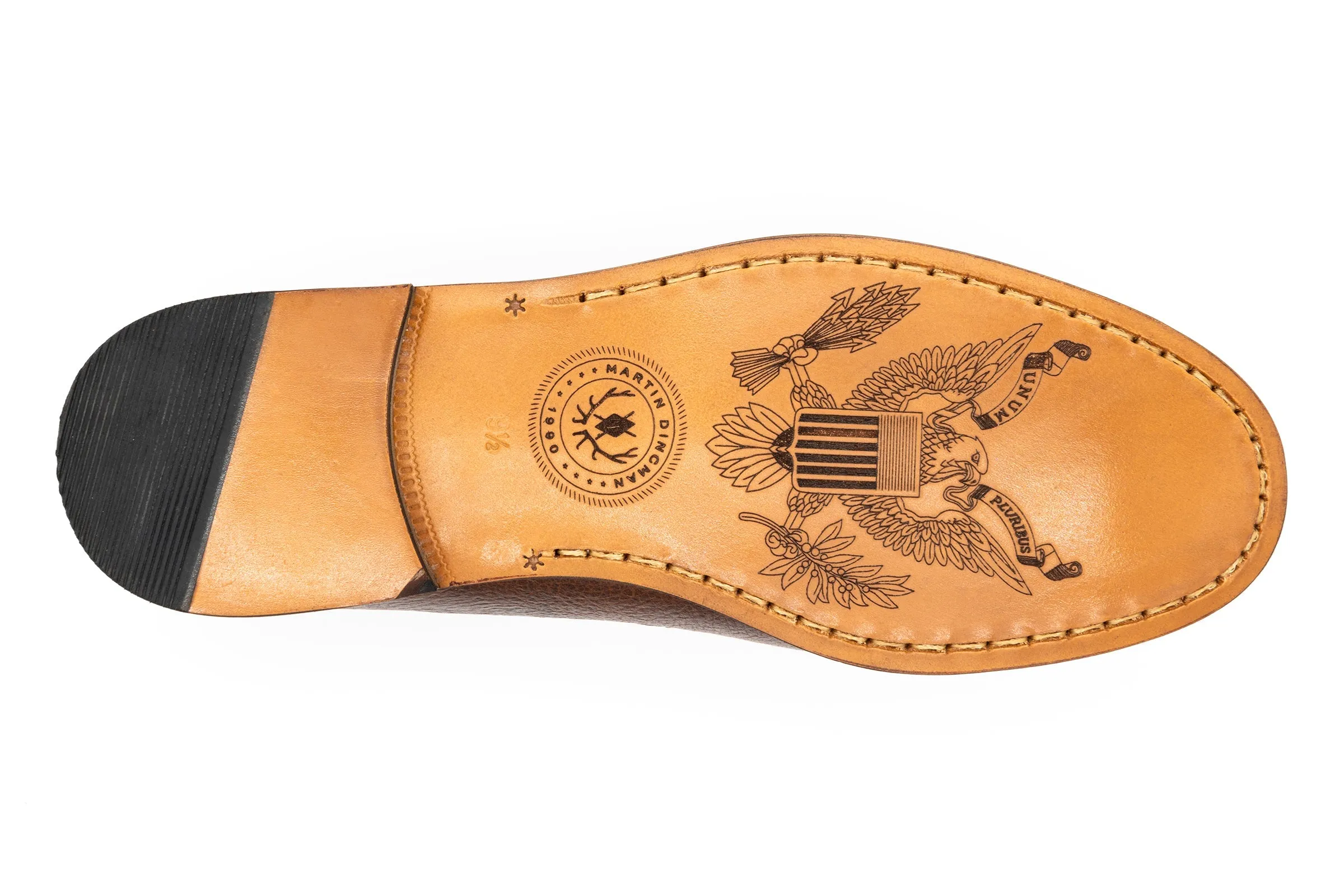 All American Horse Bit Loafers in Pebble Grain Water Buffalo Leather