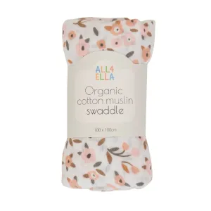 All4Ella Floral Bouquet Muslin Wrap