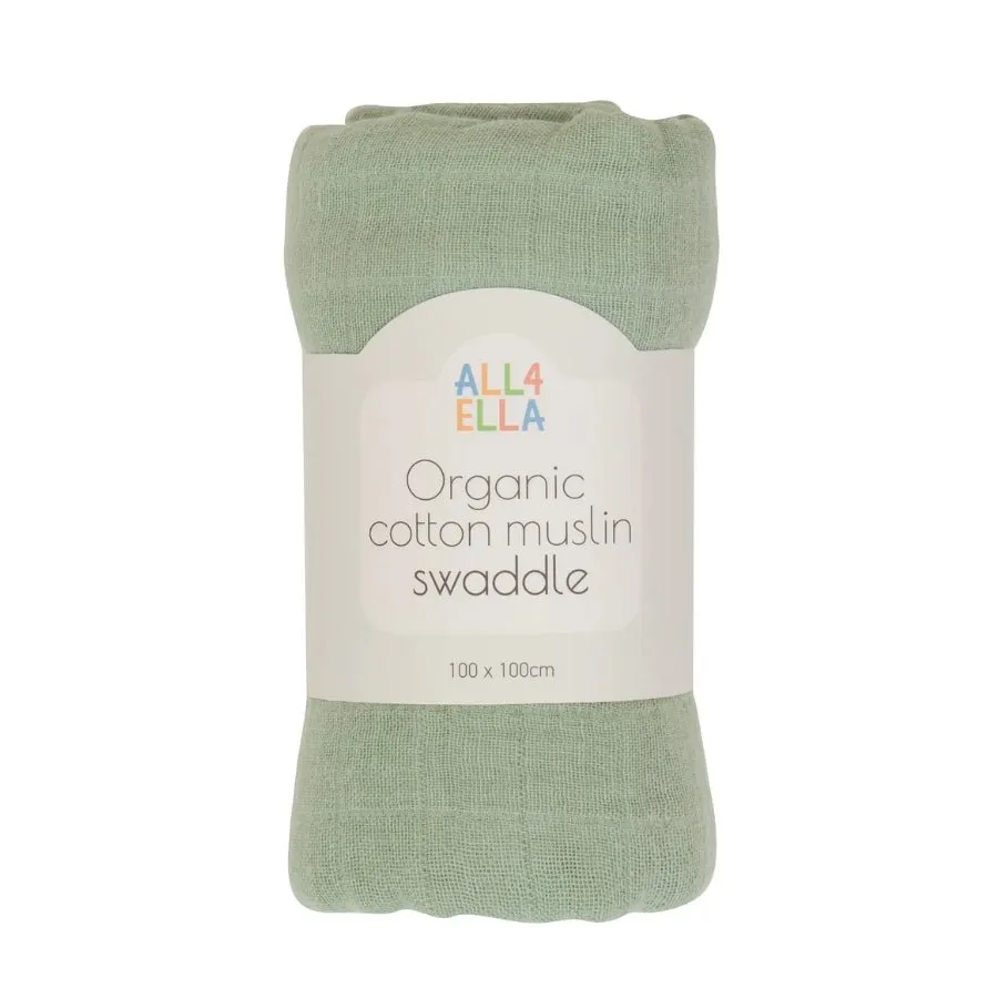 All4Ella Sage Muslin Wrap