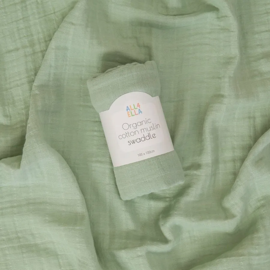 All4Ella Sage Muslin Wrap