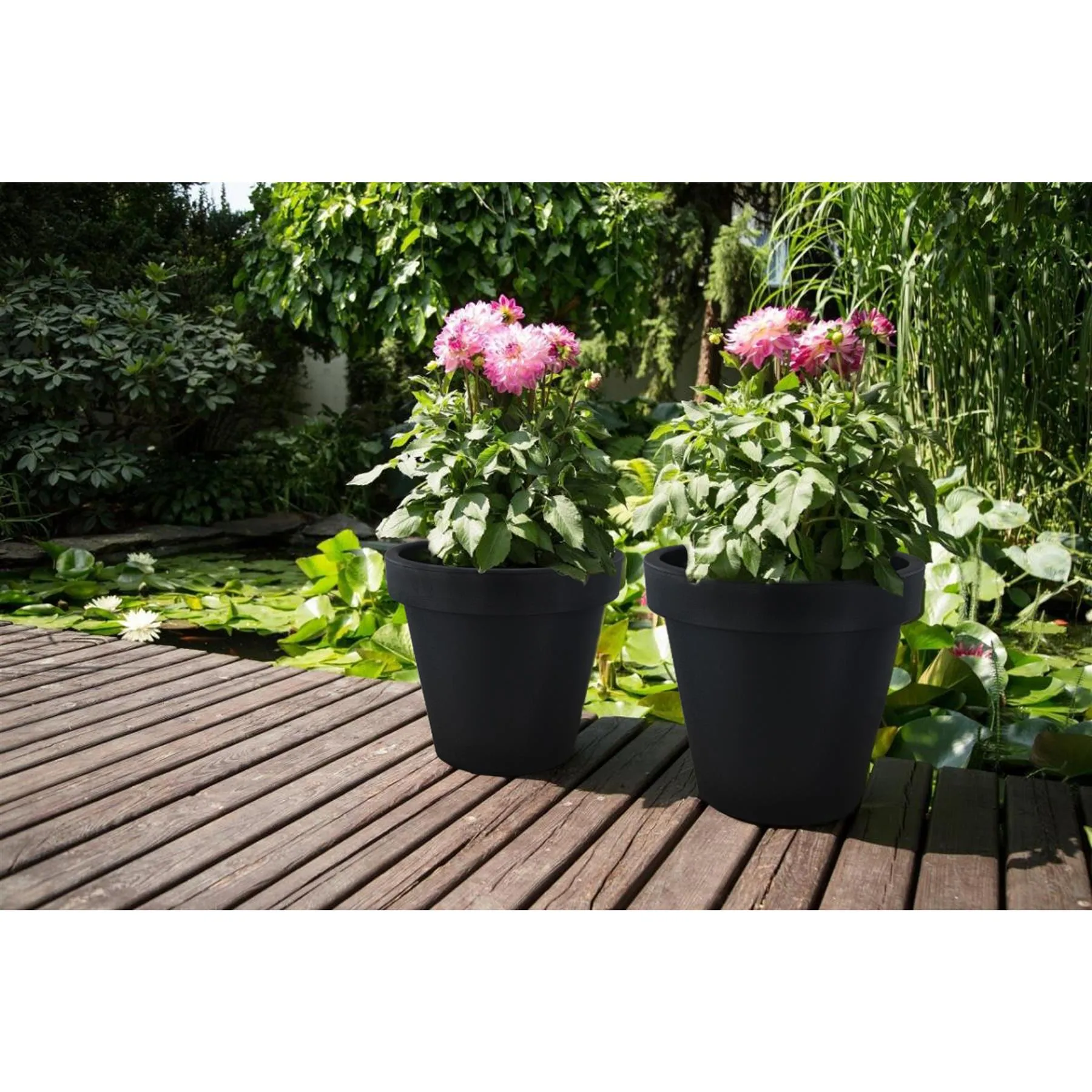 Anthracite Large Flower Pot Planter 35 x 31 cm