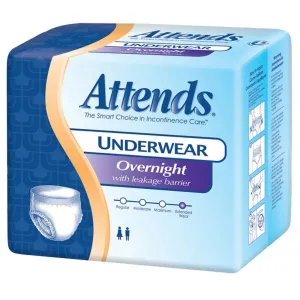 Attends Overnight Protective Underwear with Leakage Barriers, X-Large 58" - 68", 48/CS