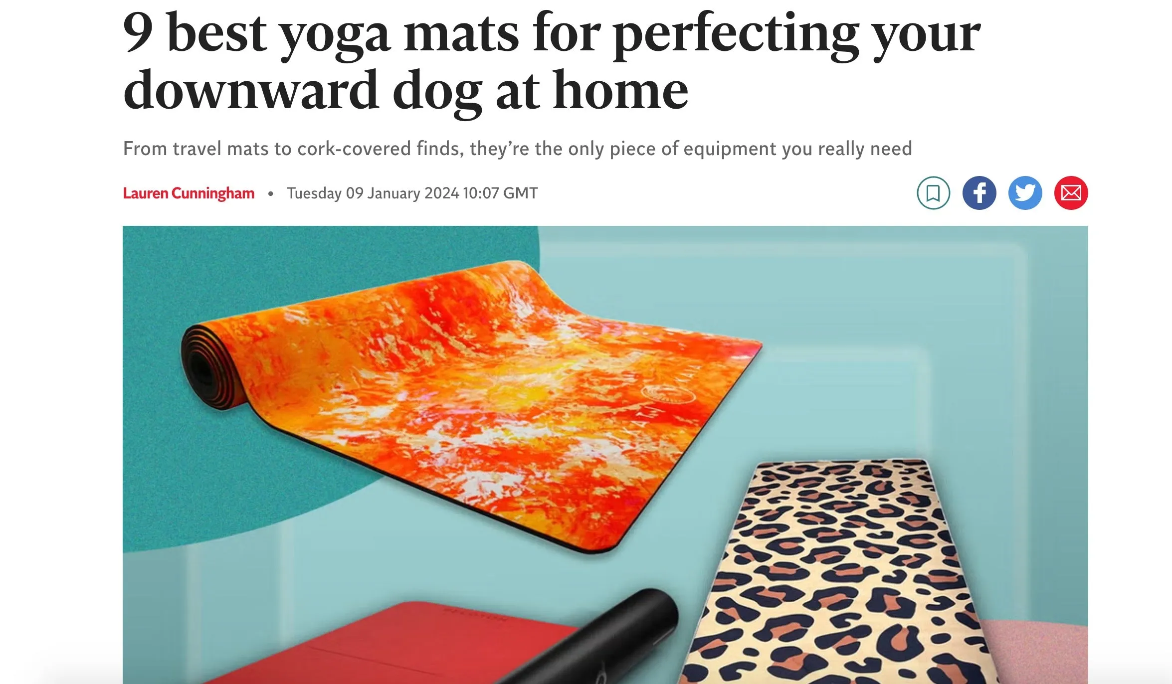Aurelia Natural Rubber YOGA MAT