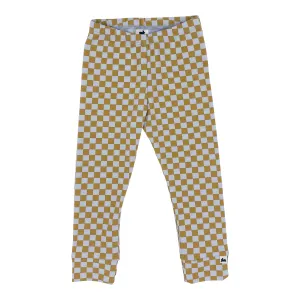 BAMBOO COTTON LEGGINGS - BLUE CHECKERS