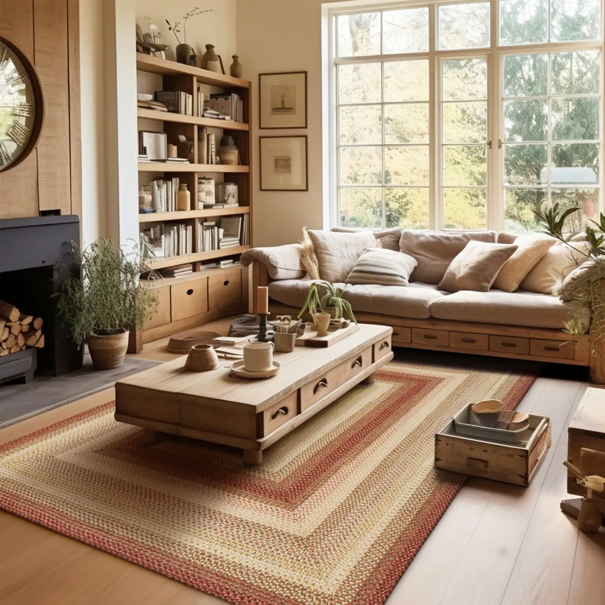 Barcelona Terracotta Braided Area Rug