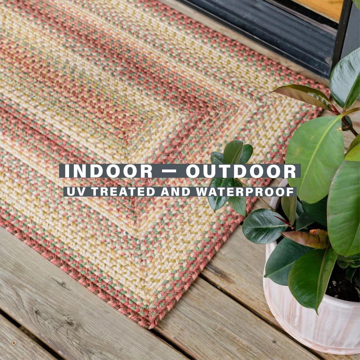 Barcelona Terracotta Braided Area Rug