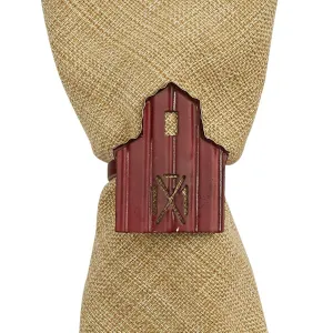 Barn Napkin Ring (Set of 4)