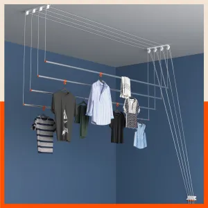 Bathla Mobidry Exa Stainless Steel Ceiling Cloth Dryer - 7ft x 4 Pipes