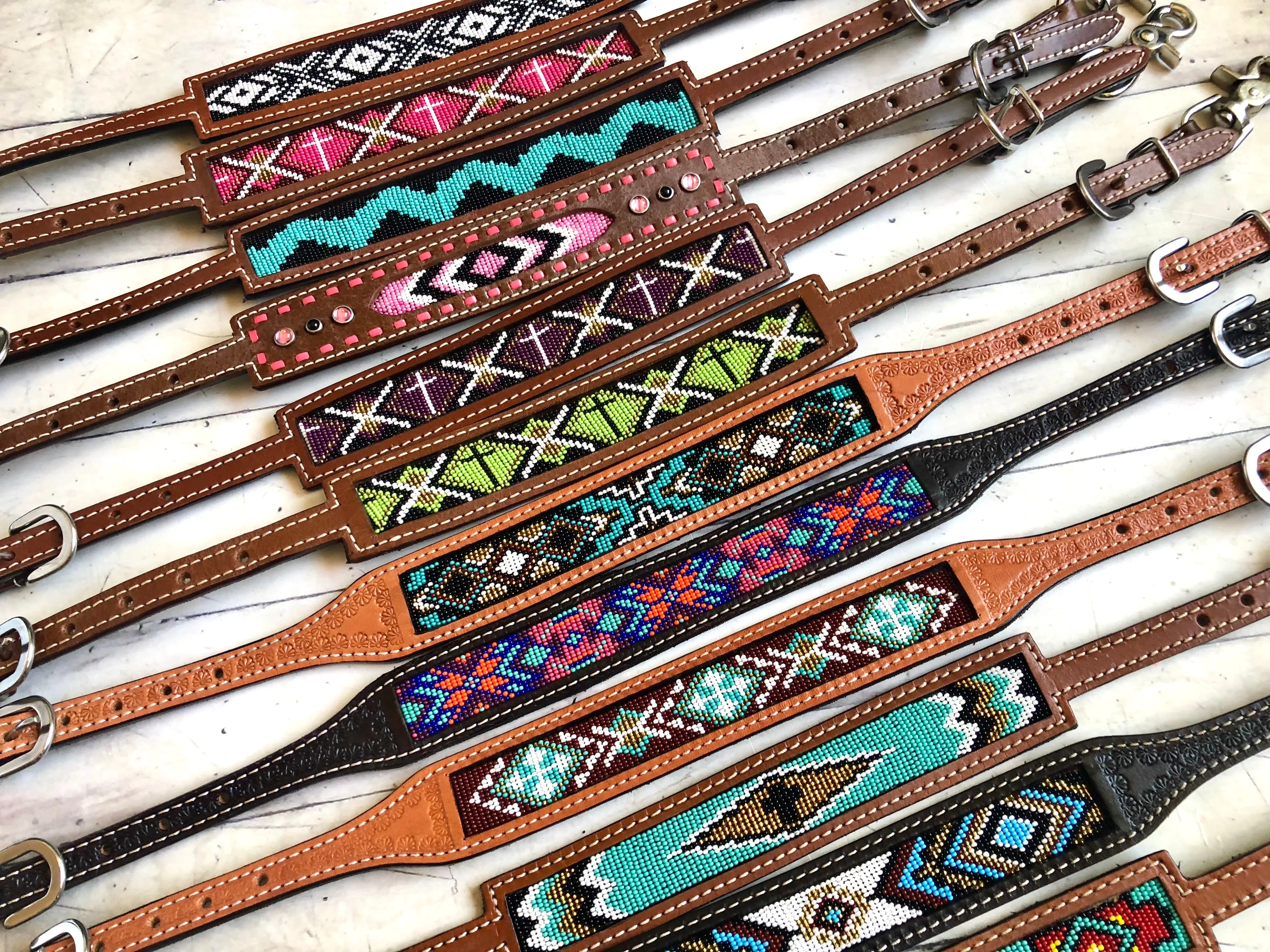 Beaded Cross Wither Straps
