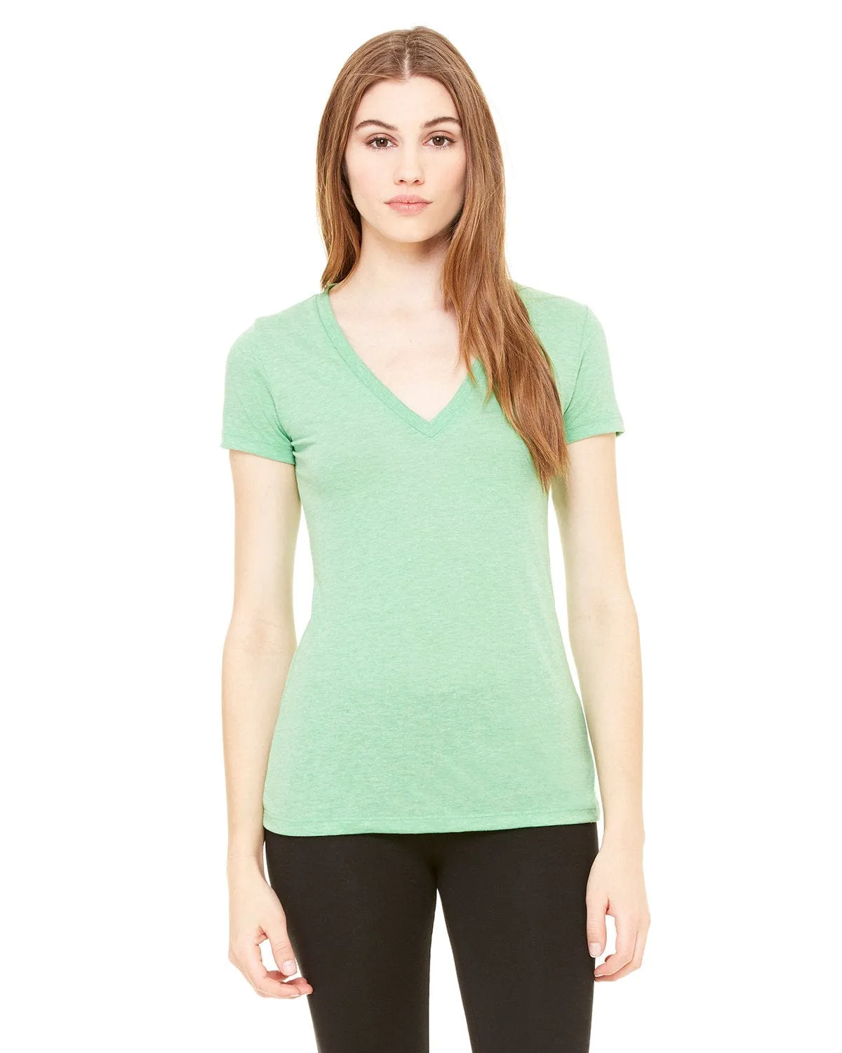Bella Canvas Ladies Triblend Deep V-Neck T-Shirt