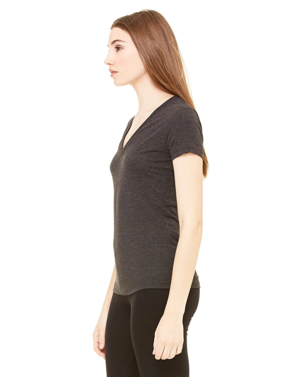 Bella Canvas Ladies Triblend Deep V-Neck T-Shirt