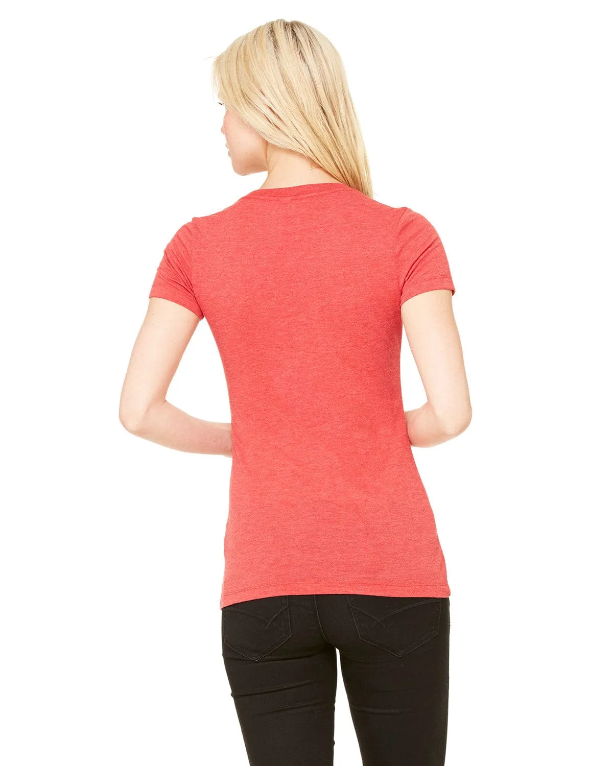 Bella Canvas Ladies Triblend Deep V-Neck T-Shirt