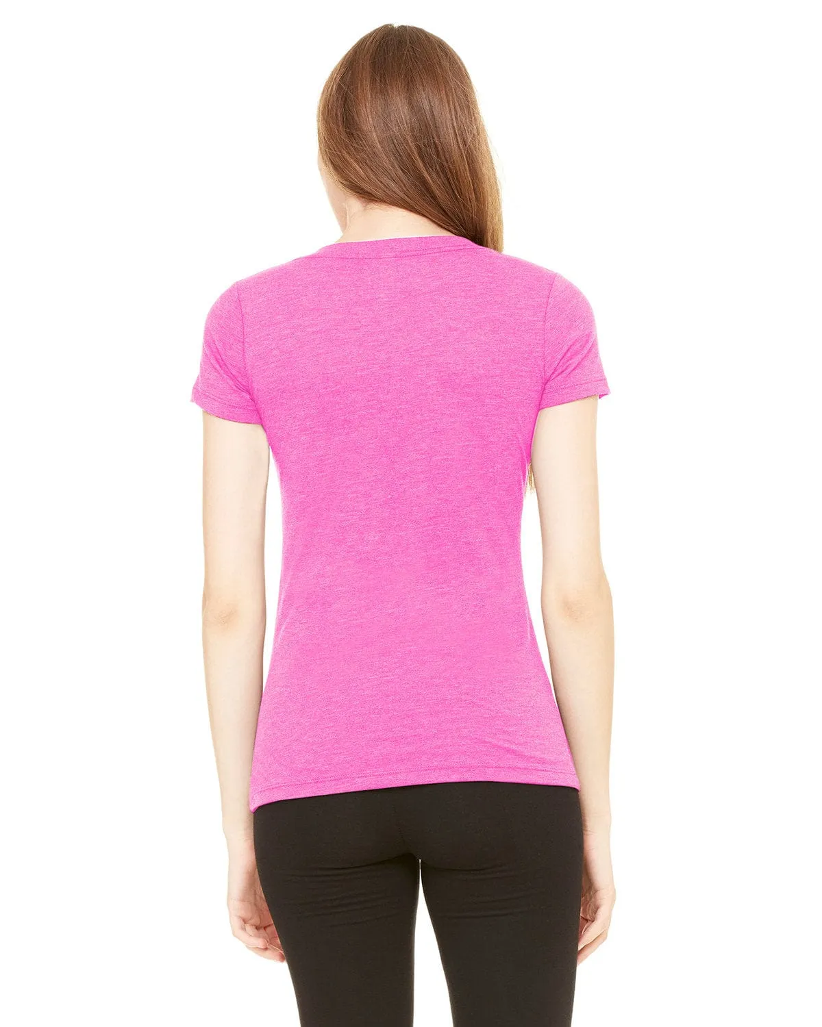 Bella Canvas Ladies Triblend Deep V-Neck T-Shirt