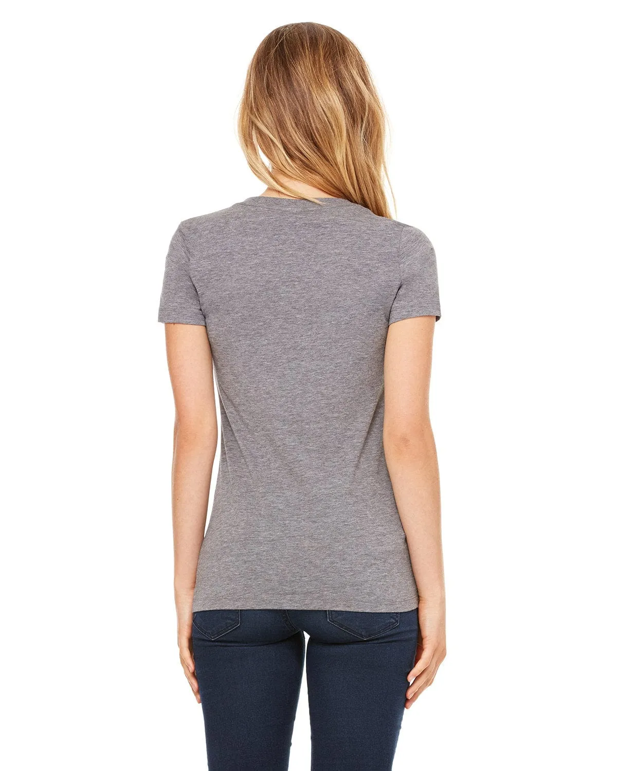 Bella Canvas Ladies Triblend Deep V-Neck T-Shirt
