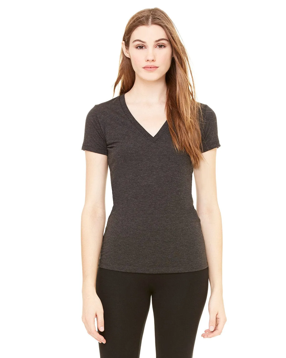 Bella Canvas Ladies Triblend Deep V-Neck T-Shirt