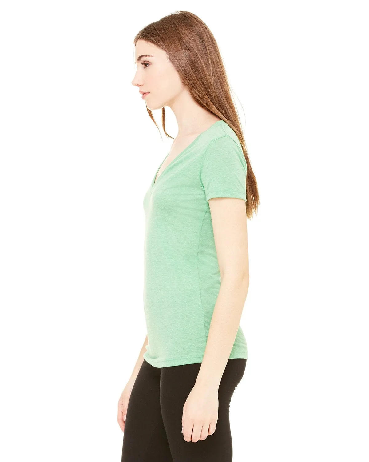 Bella Canvas Ladies Triblend Deep V-Neck T-Shirt