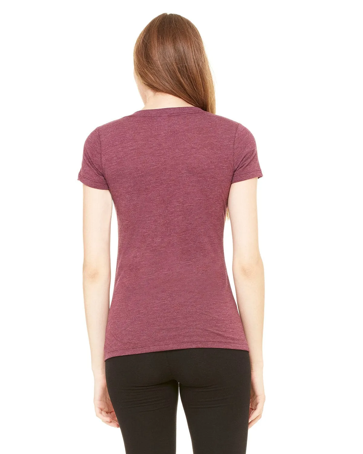 Bella Canvas Ladies Triblend Deep V-Neck T-Shirt