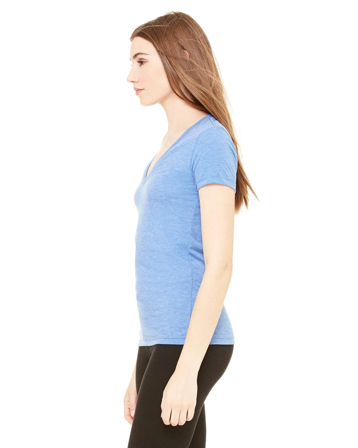 Bella Canvas Ladies Triblend Deep V-Neck T-Shirt