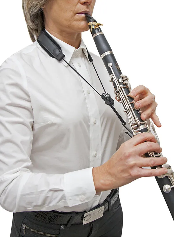 BG C23E - Bb Clarinet Leather Strap with Metal Hook
