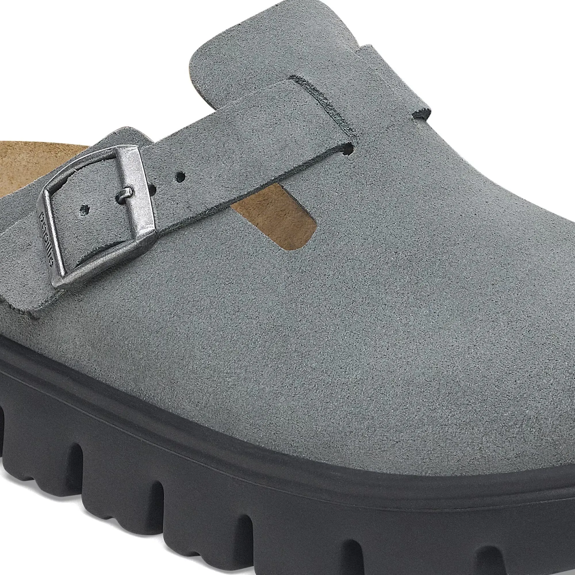 Birkenstock - Boston Chunky - Basalt Grey Suede